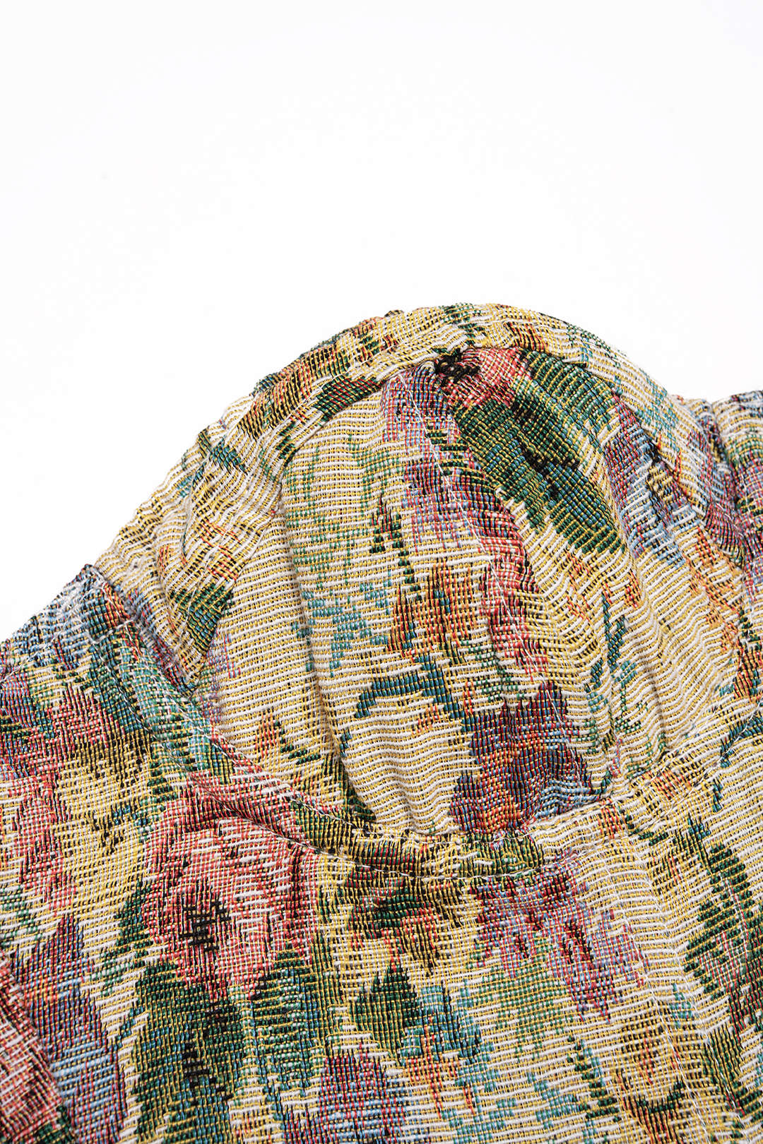 Jacquard strapless top met strik