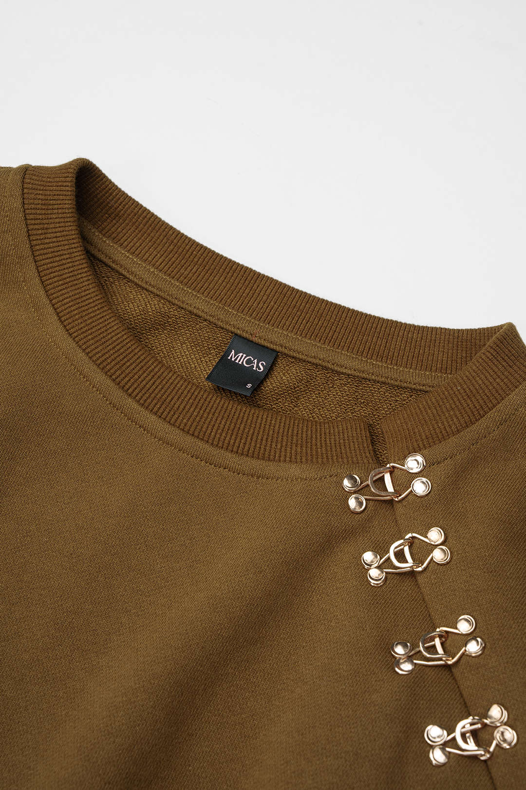Metallic asymmetrische sweater met lange mouwen