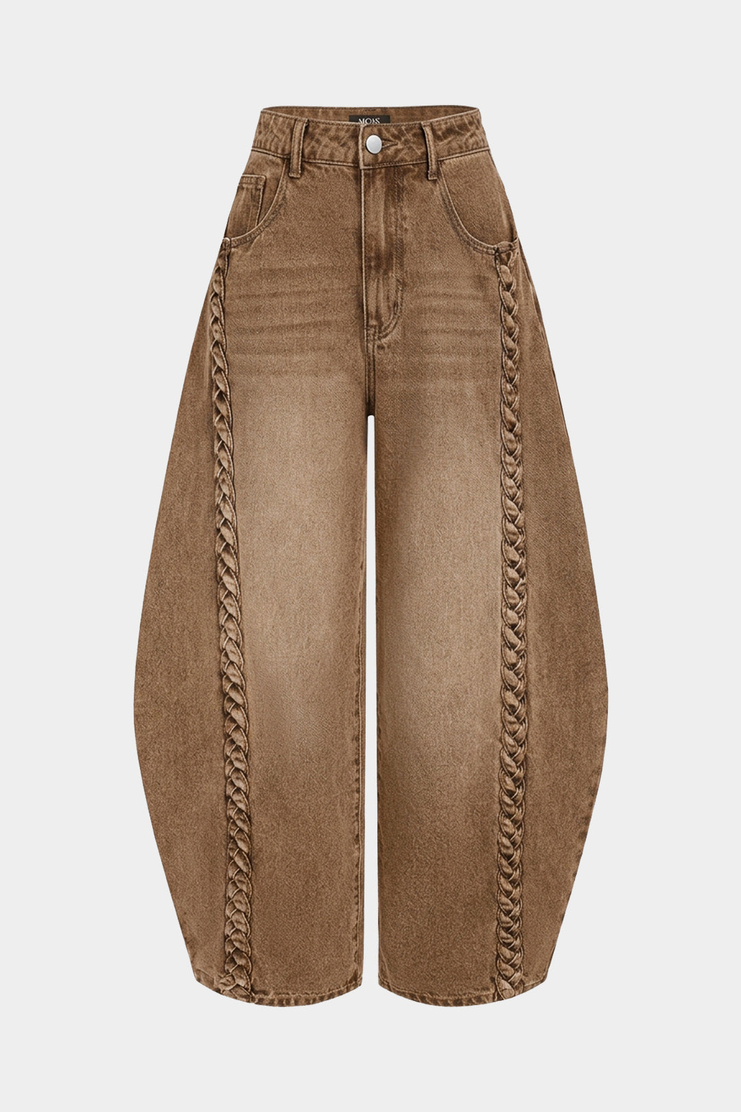 Jeans met zakken, rits en ballonmodel