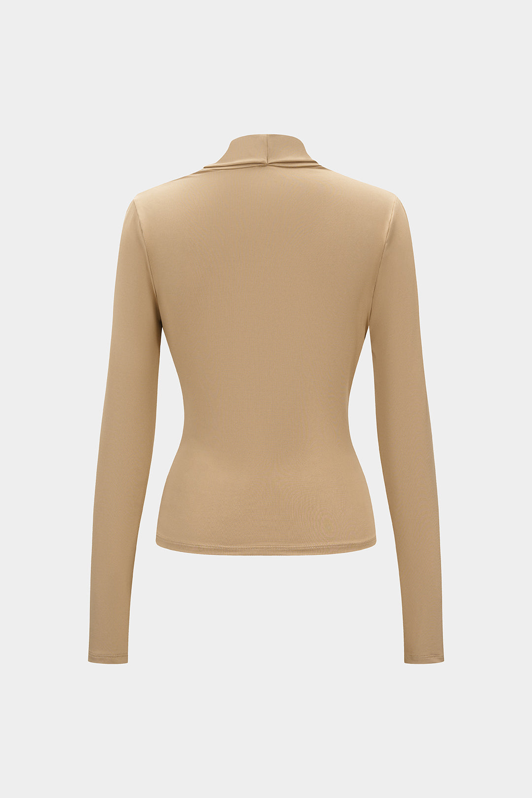 Top met ruches, drapering en watervalhals