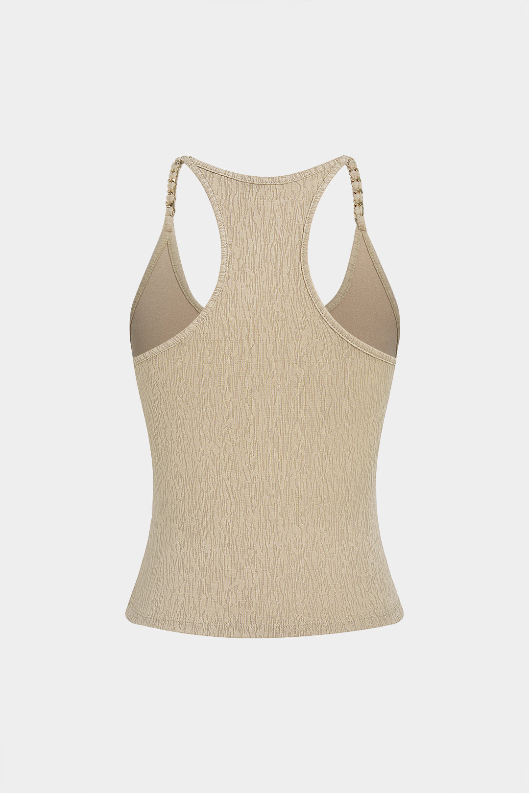 Metallic top met ronde hals