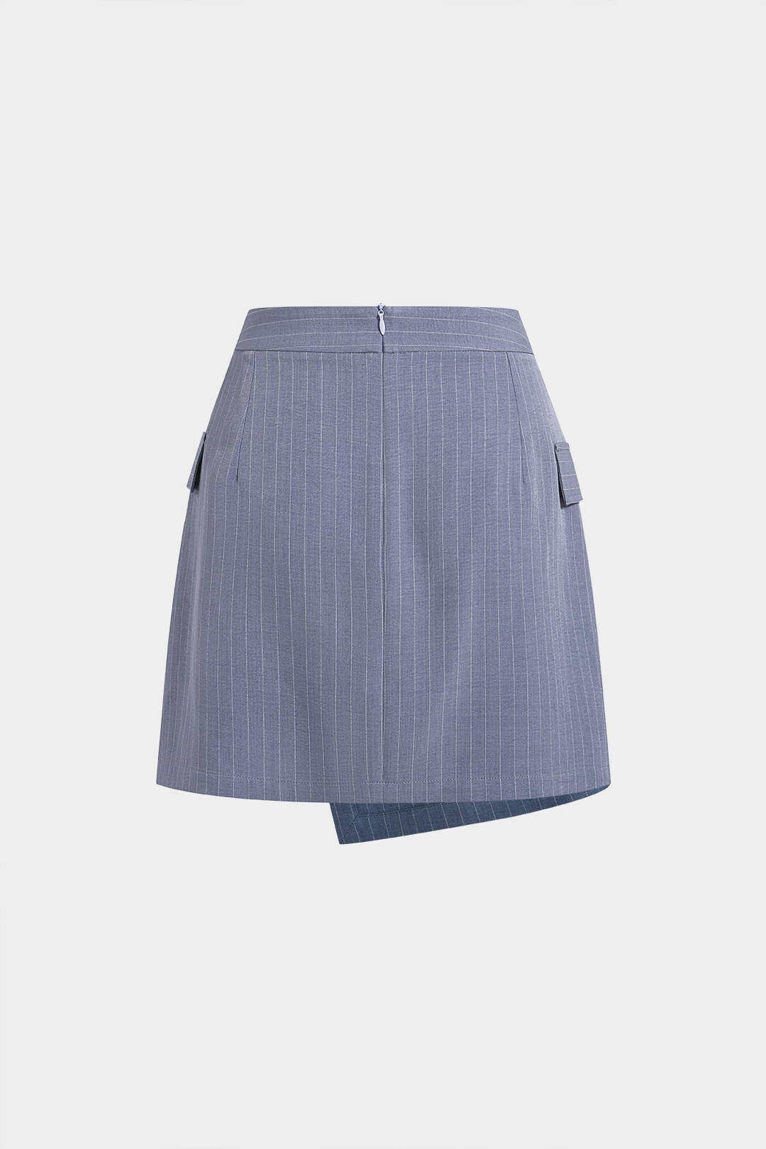 Gestreepte asymmetrische rok met hoge taille