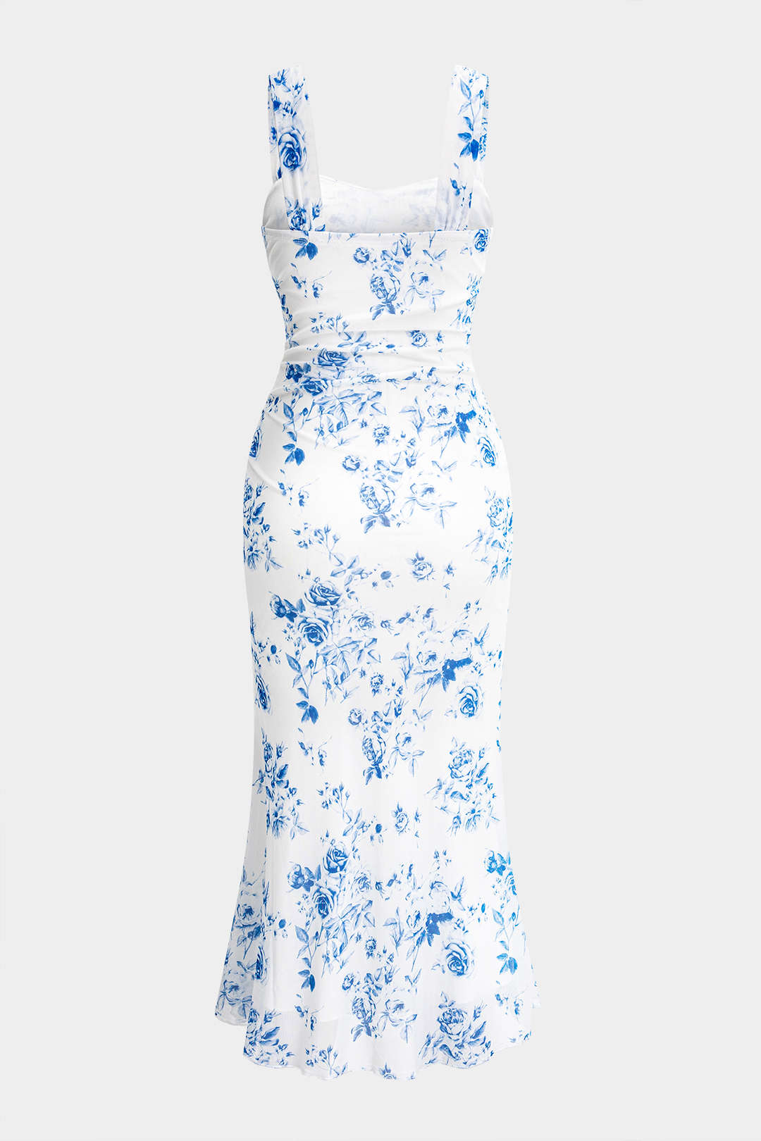 Bloemenprint mesh midijurk