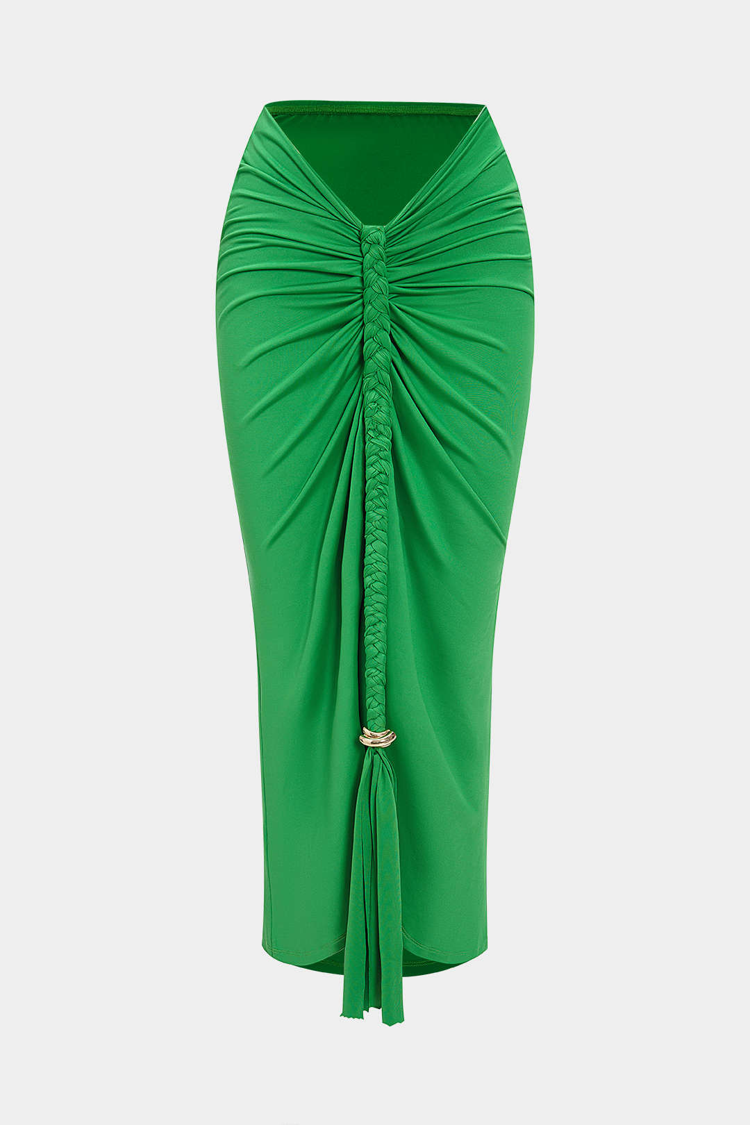 Rosa - Metallic rok met ruches