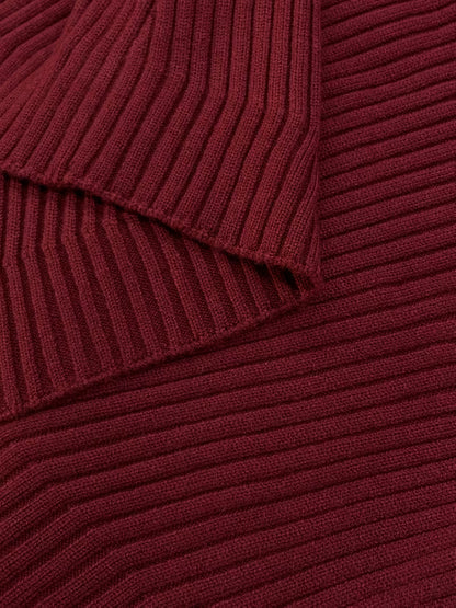 Refined V-Neck Top with Long Sleeves