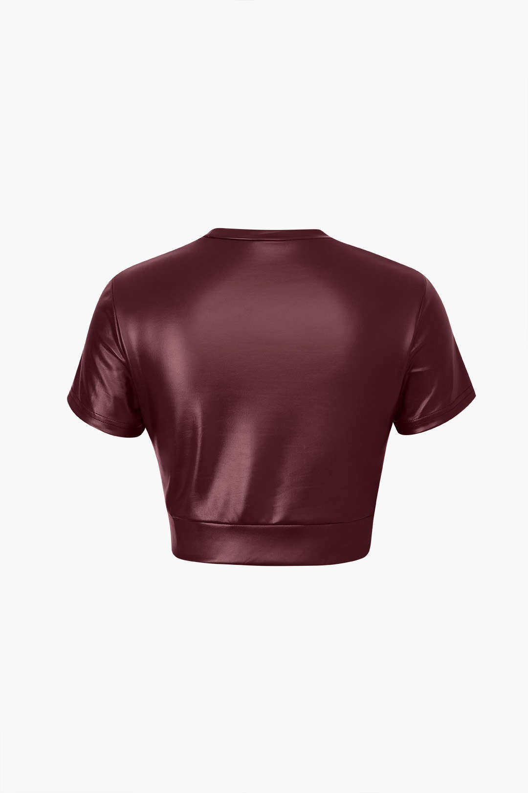 Leren-look cropped top