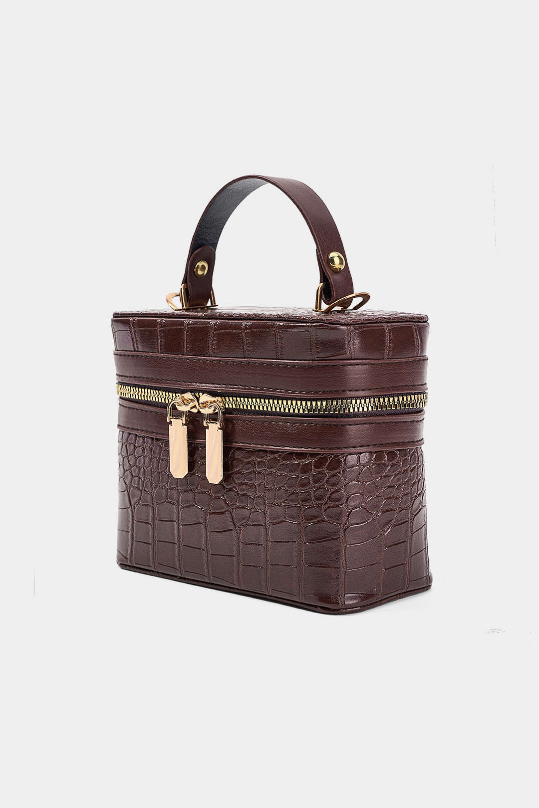 Leren-look tas met rits