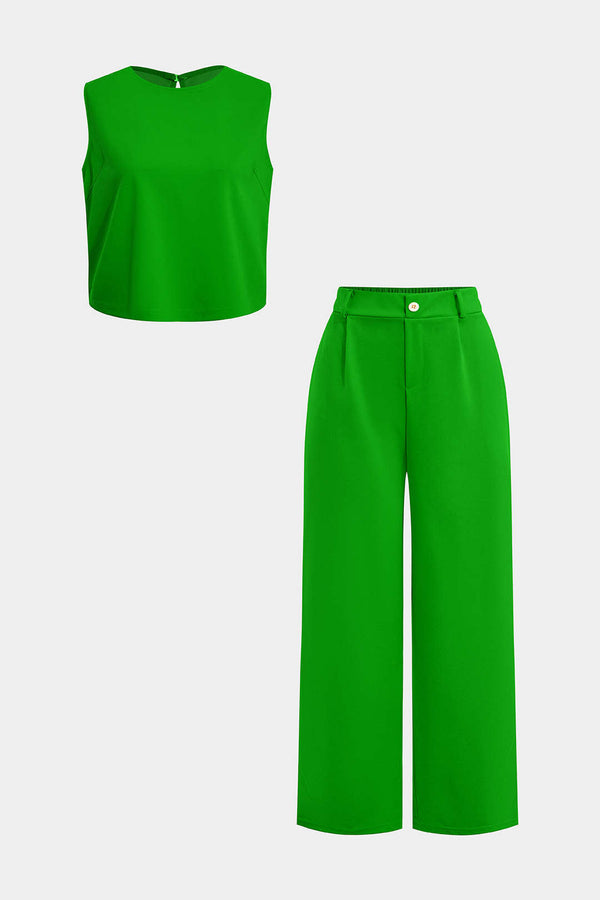 Frida - Effen set met top en broek