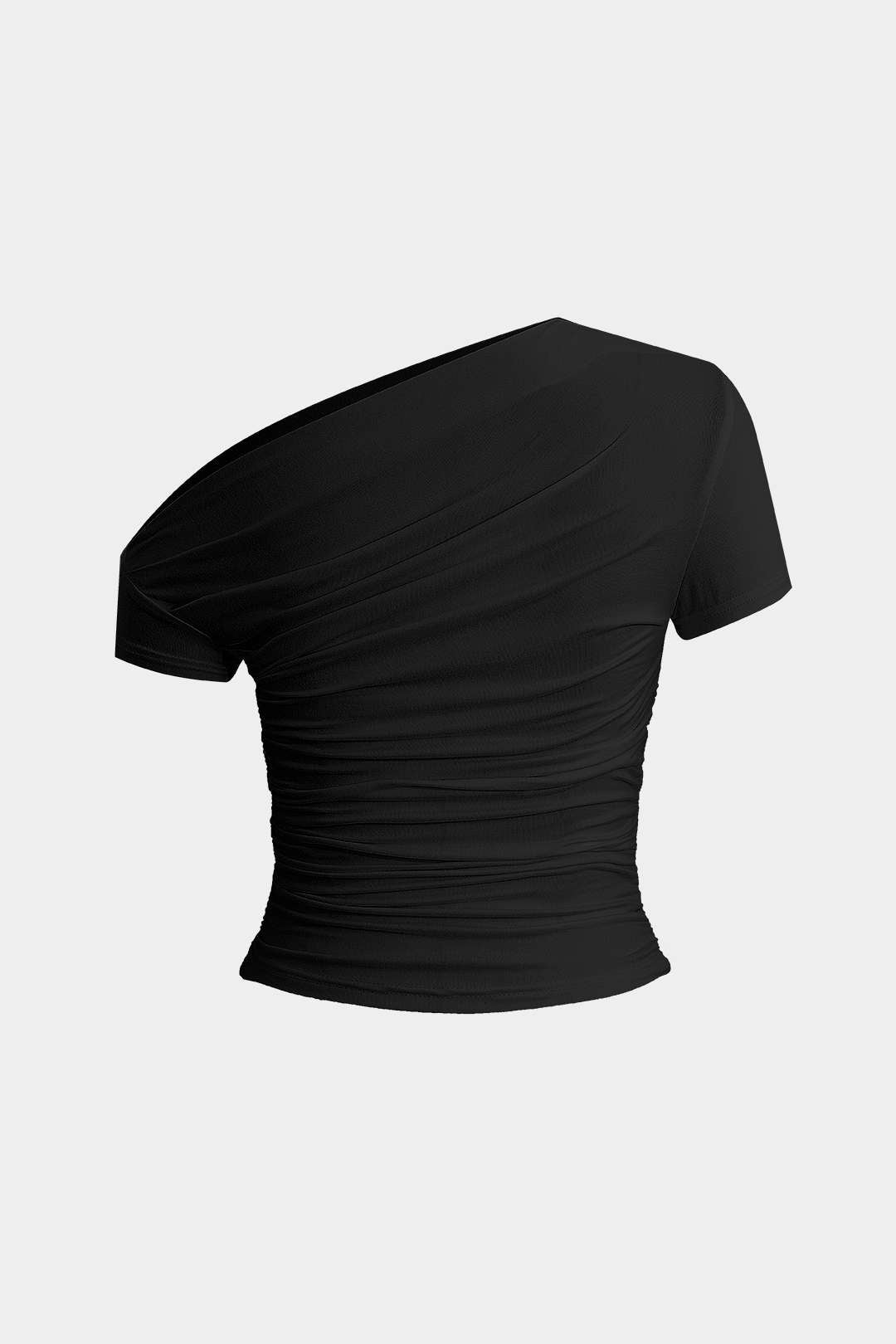 Asymmetrisch T-shirt met ruches