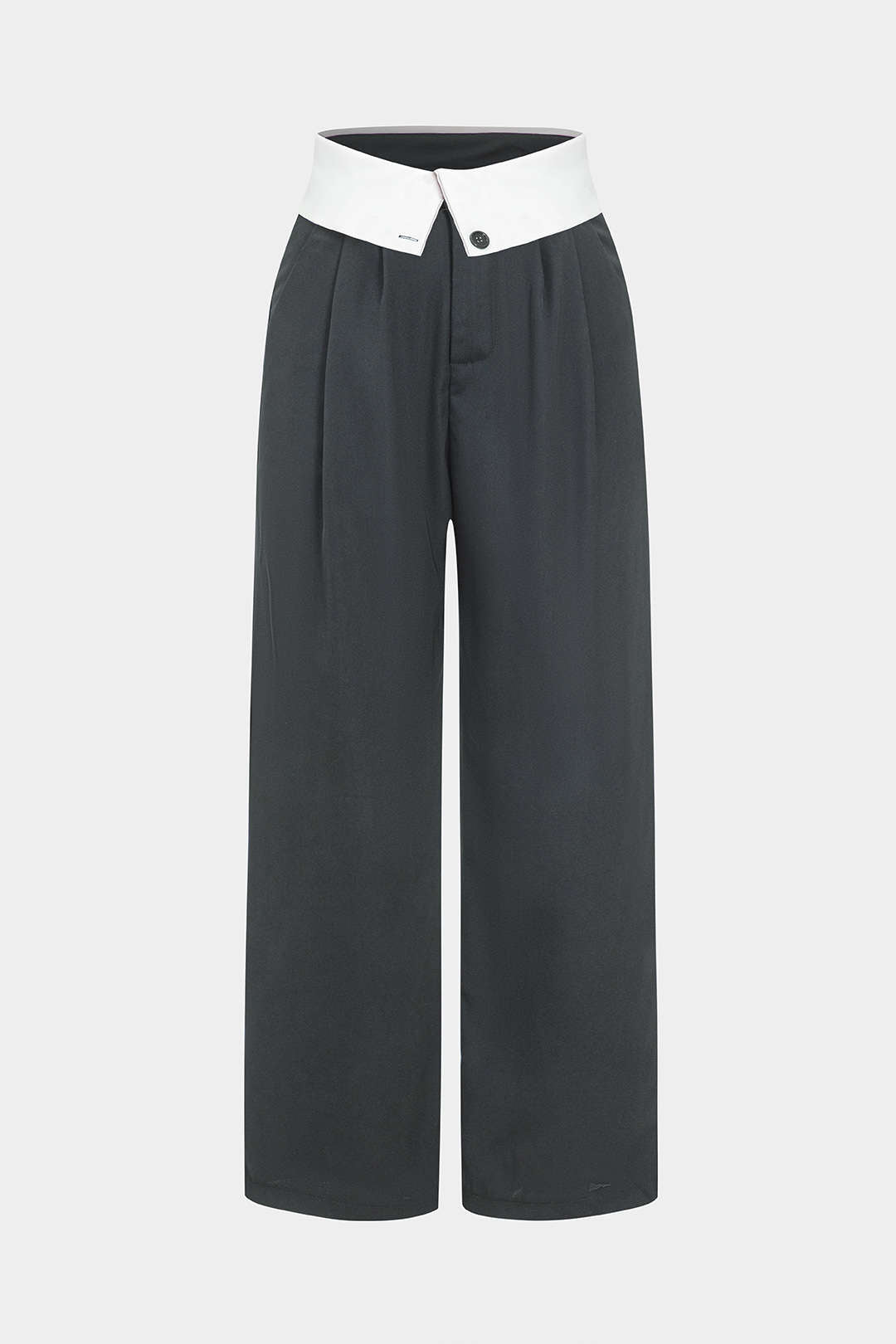 Pantalon met hoge taille en wijde pijpen
