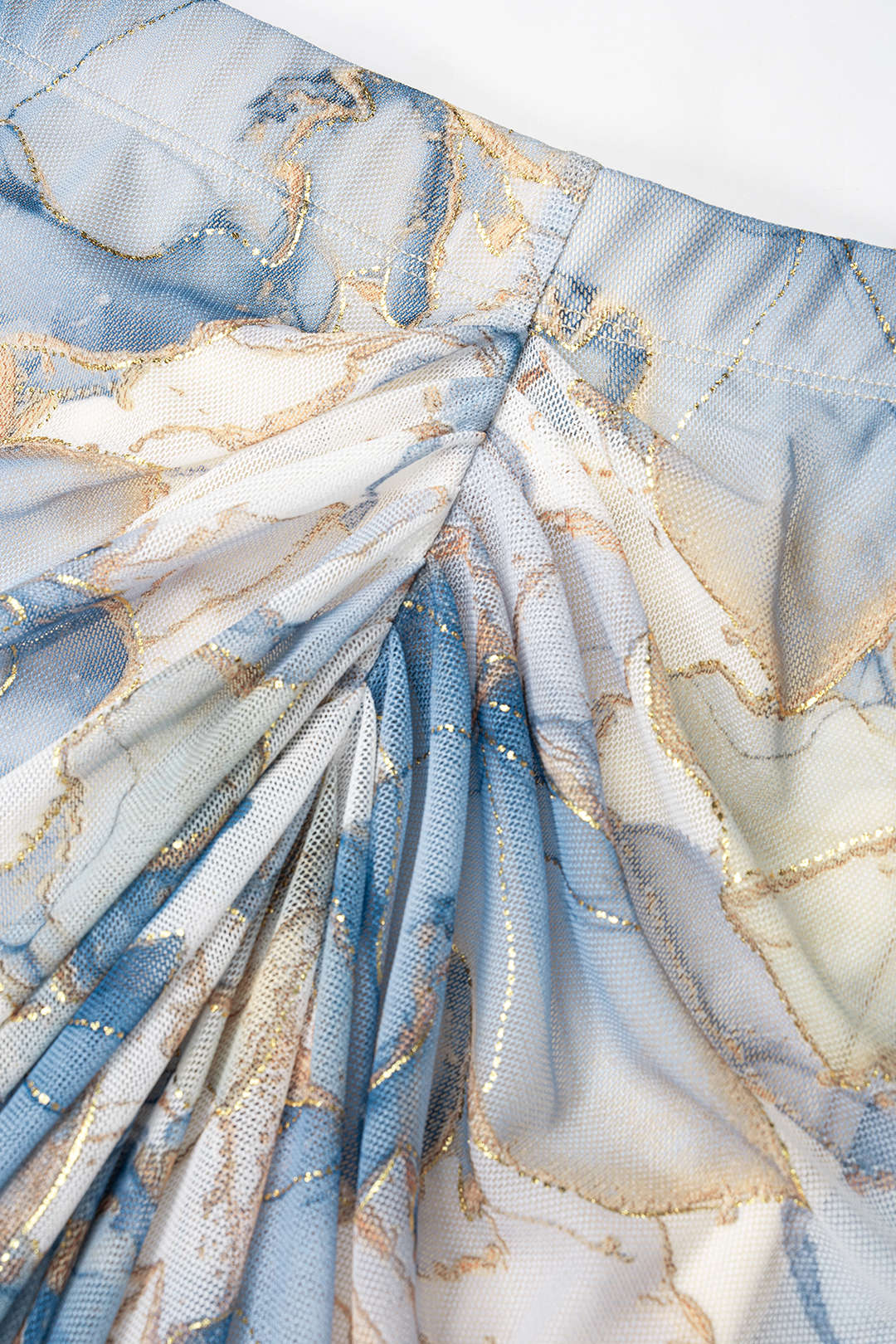 Bloemenprint asymmetrische rok met ruches
