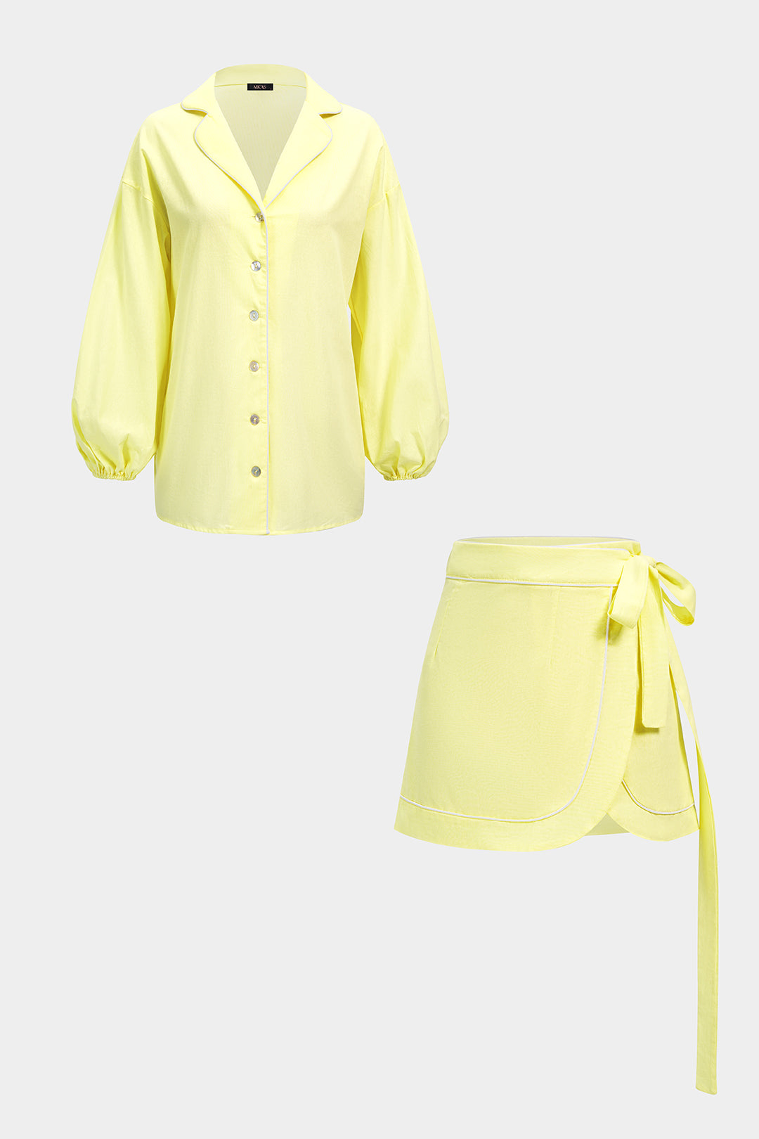 Set met blouse en minirok