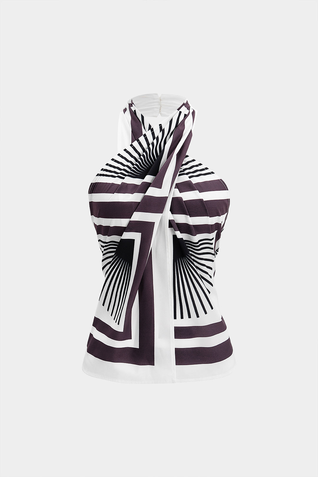 Geometrische tanktop met halternek