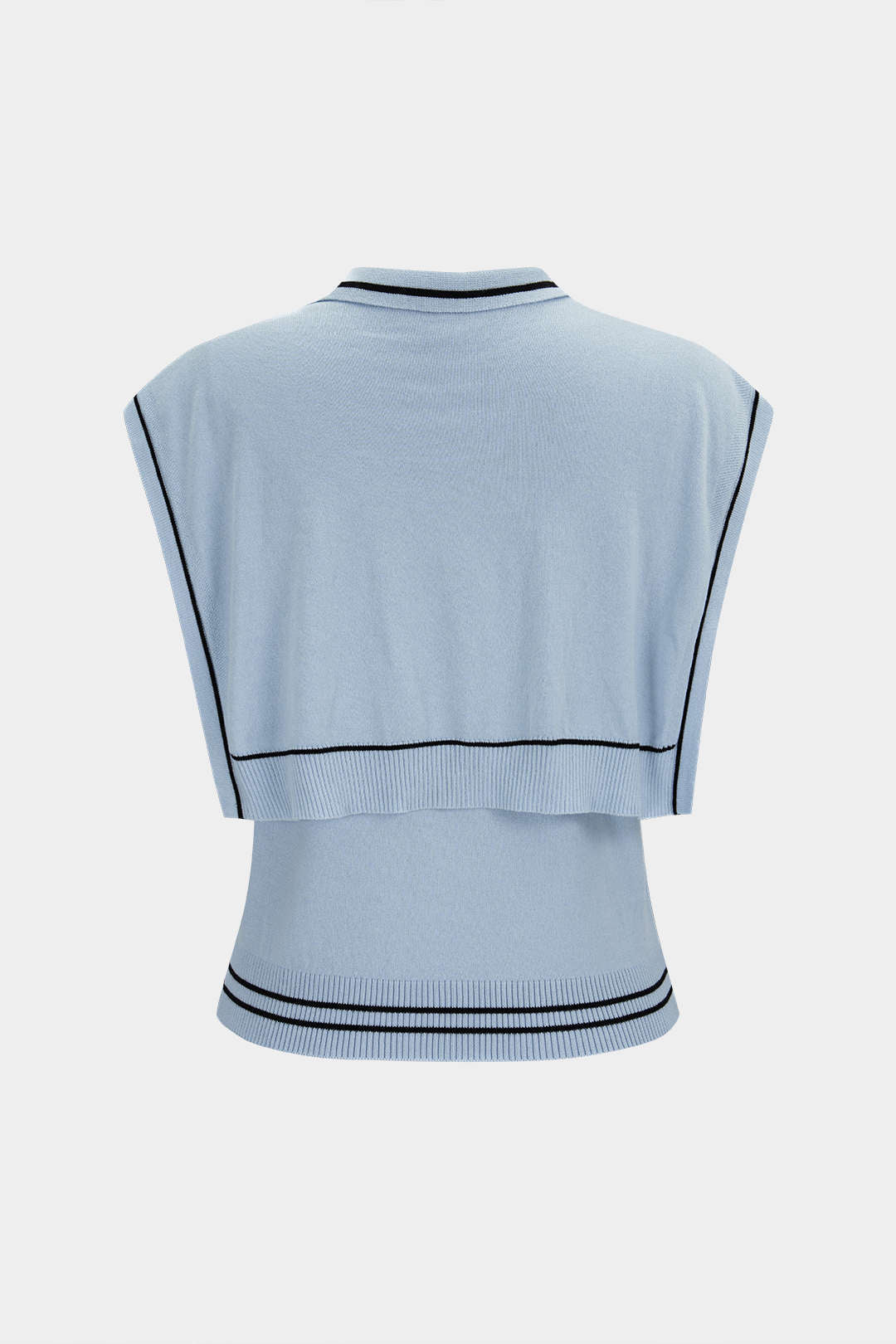 Gebreide tanktop met kraag