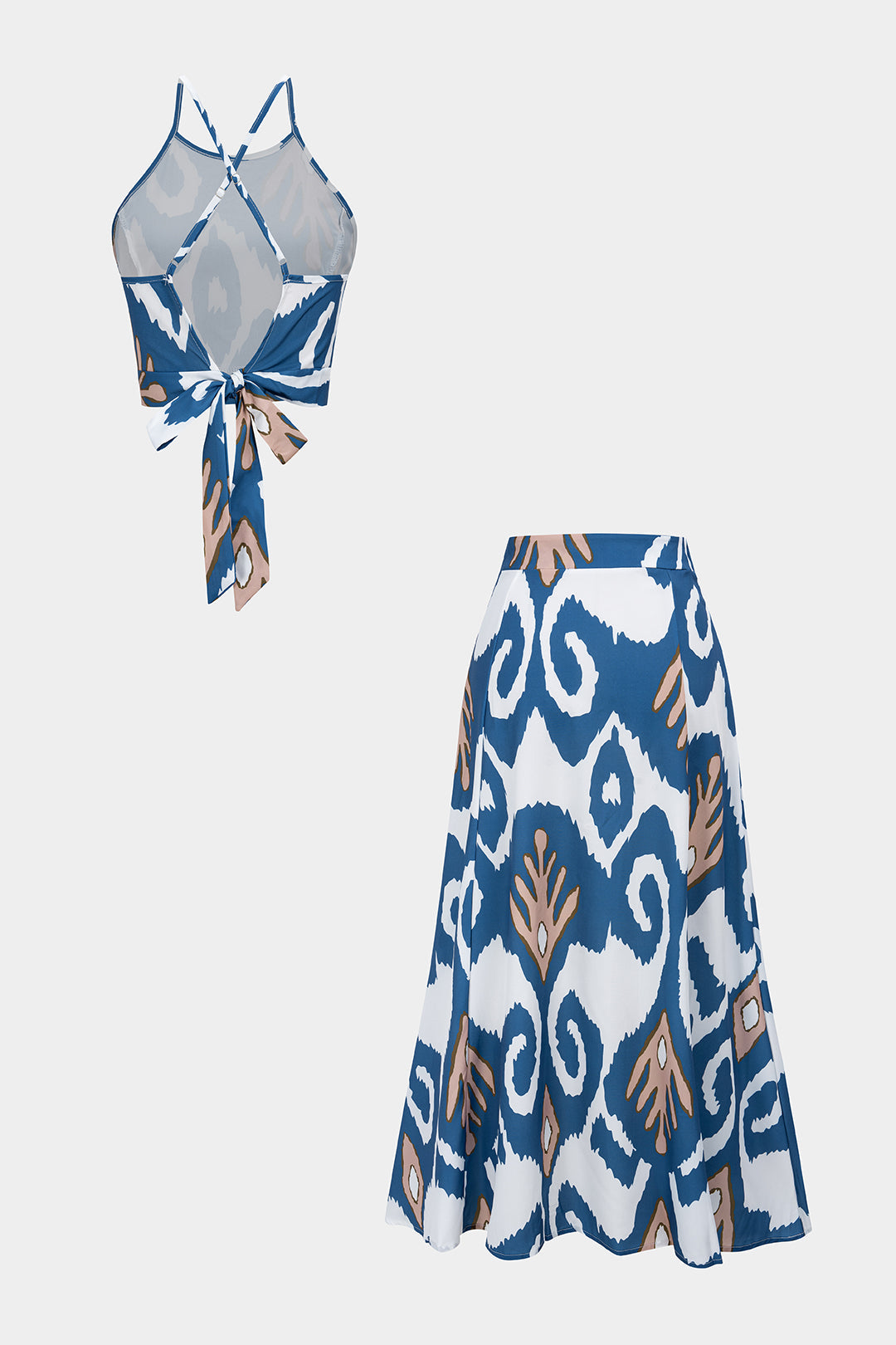 Elin - Abstracte print set met top en rok