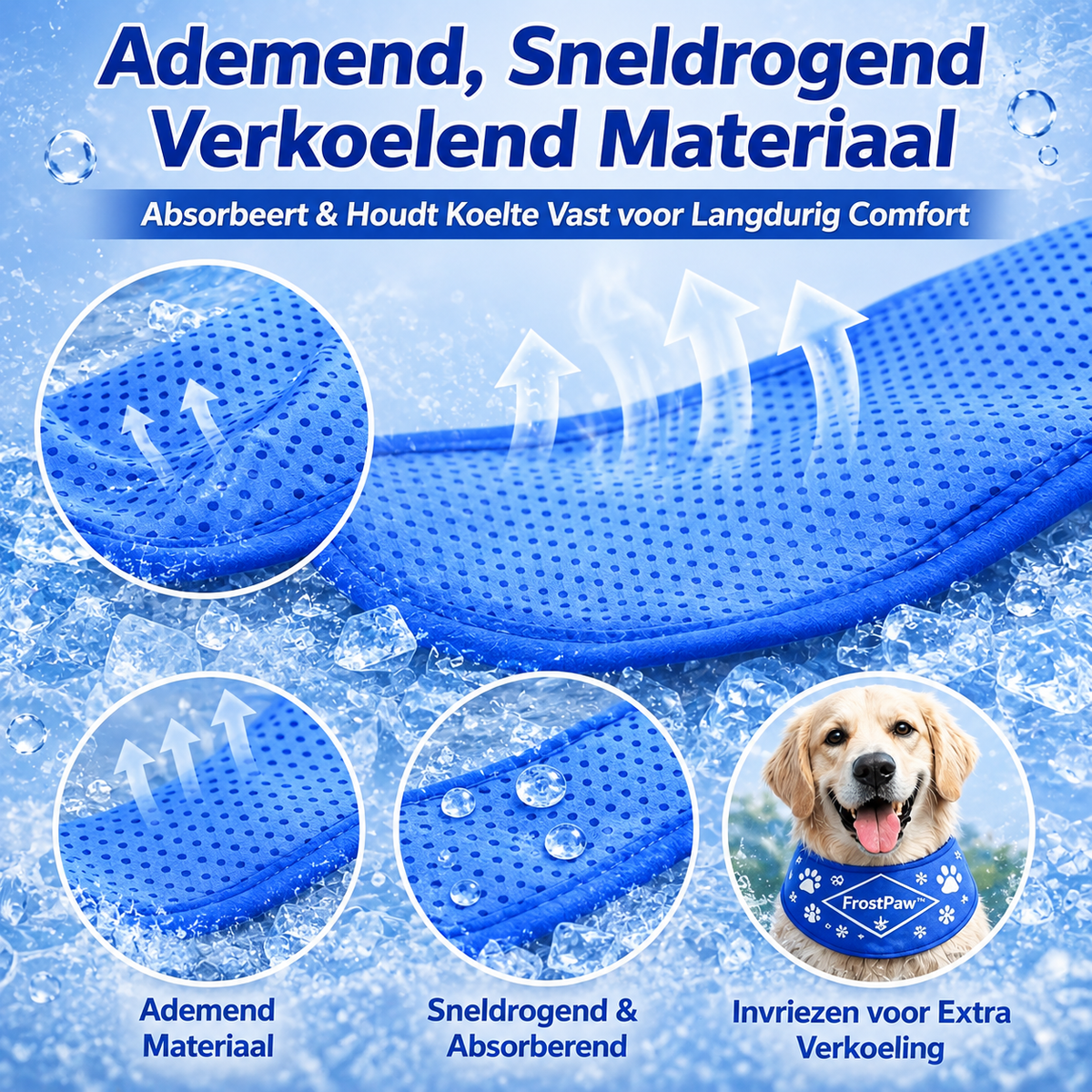 FrostPaw™ Cooling Collar & Cooling Scarf for Dogs and Cats