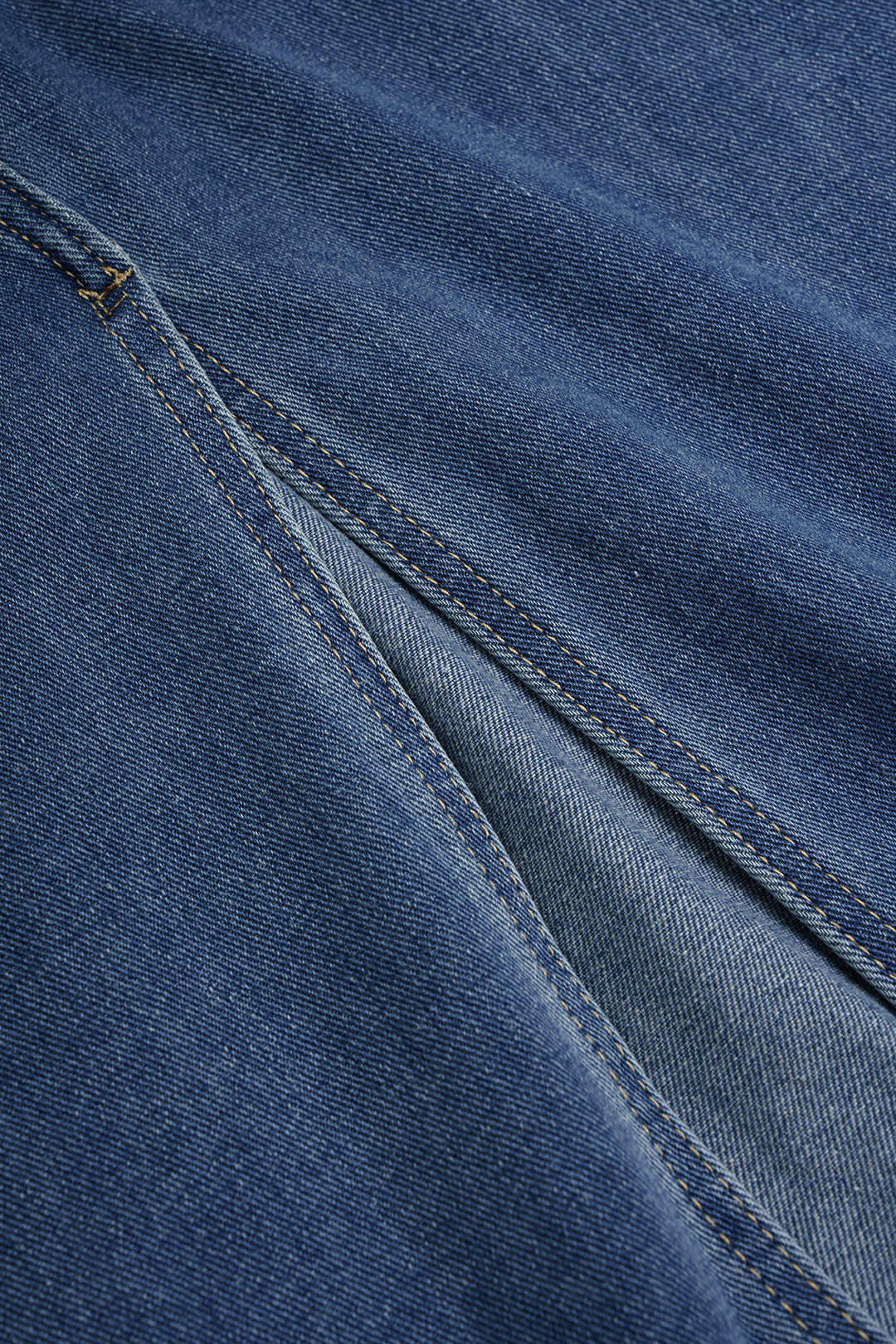 Denim rok met riem en rits