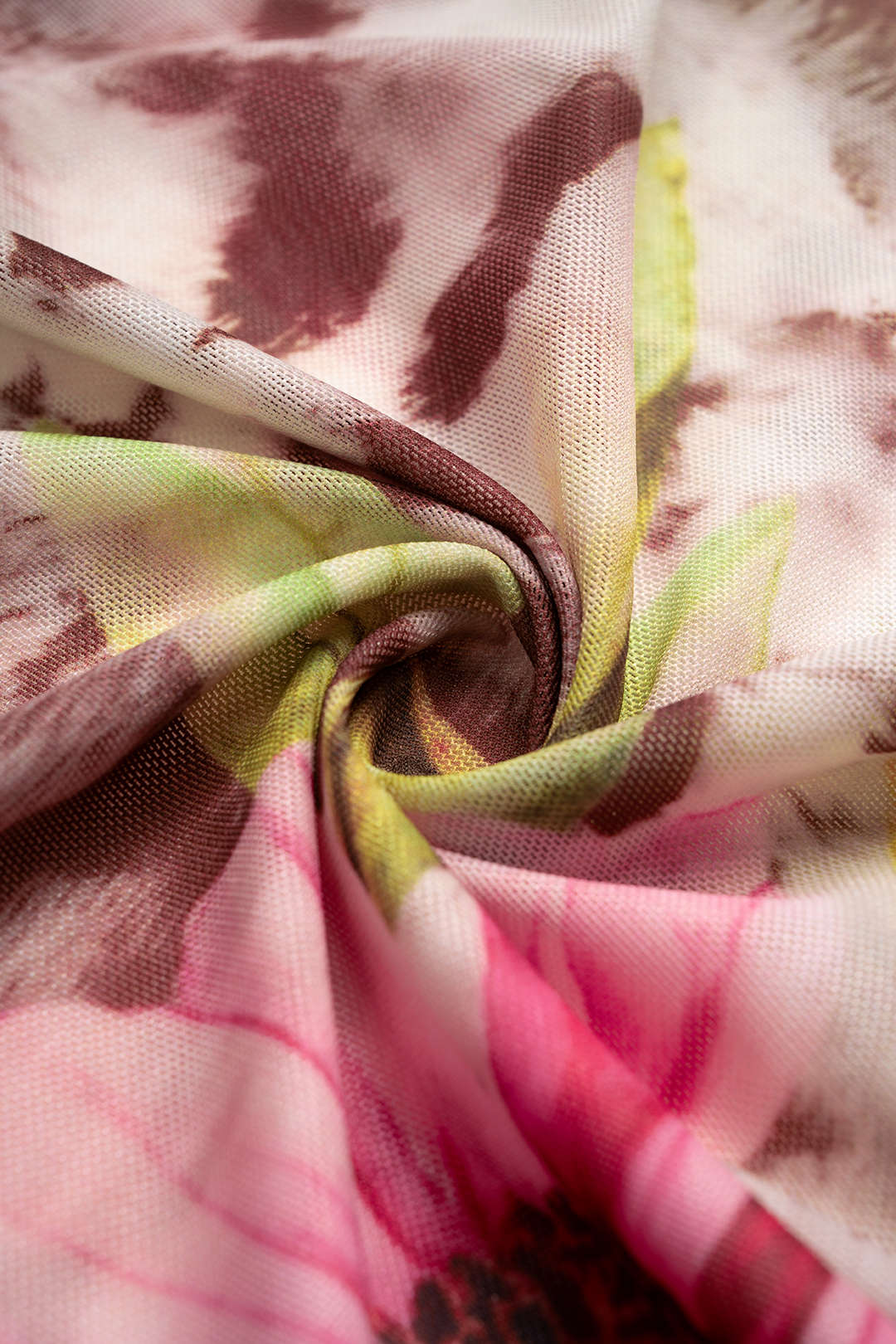 Bloemenprint mesh maxijurk met halternek en open rug