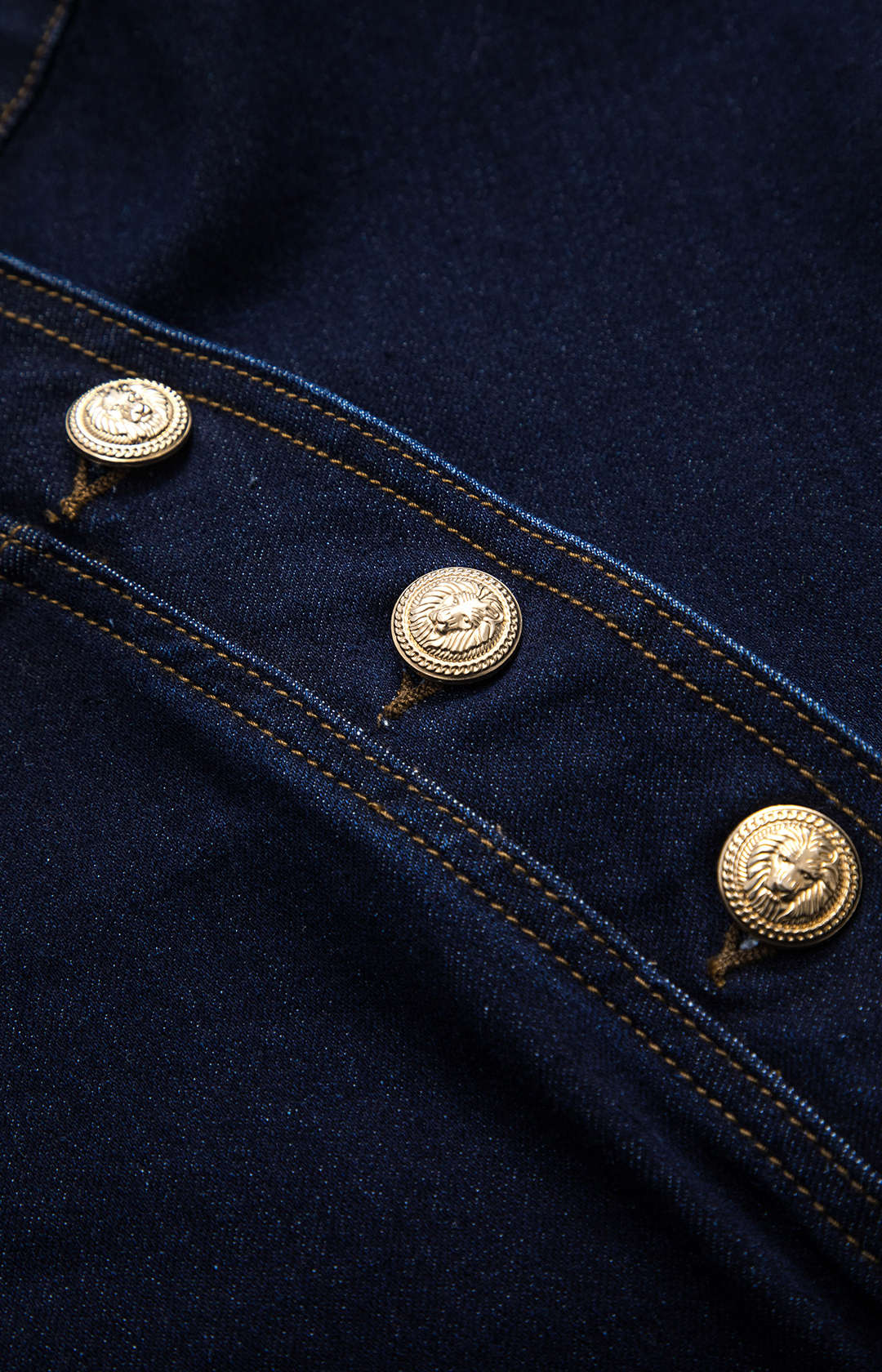 Denim rok met knoopjes