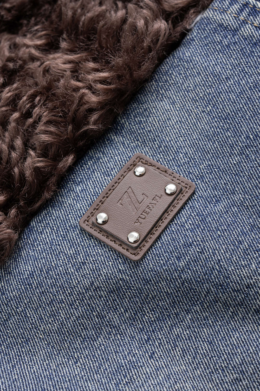 Denim patchwork item met zakken