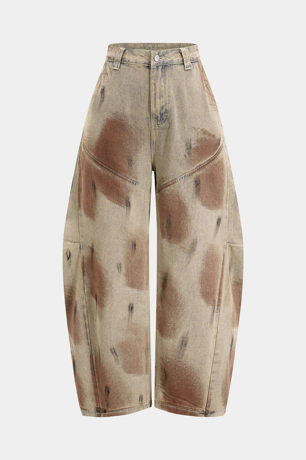 Kiki - Jeans met wijde pijpen en ballonmodel