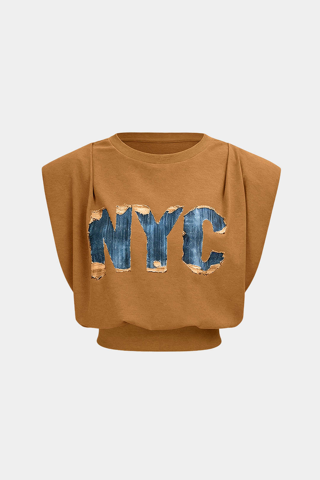 Mona - Mouwloos T-shirt met ruches