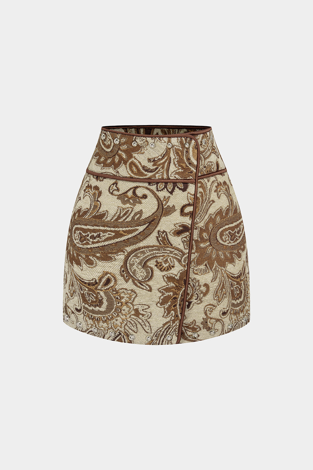 Jacquard asymmetrische minirok