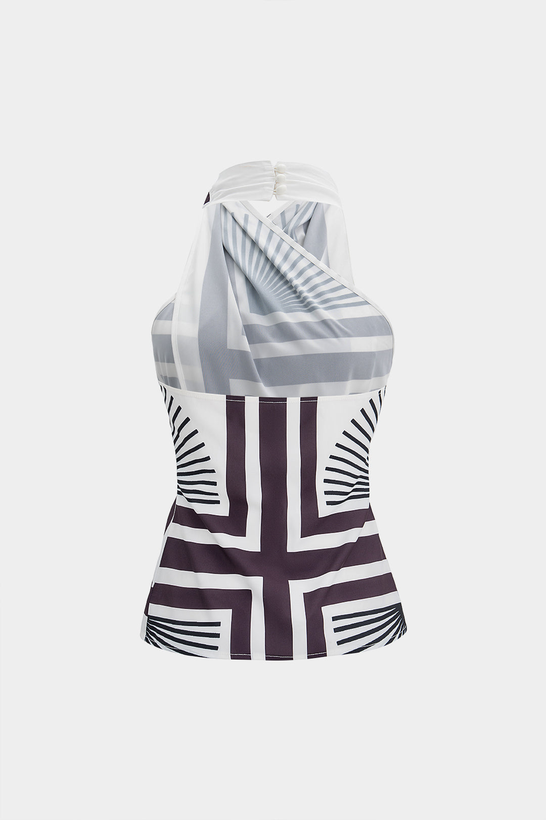 Geometrische tanktop met halternek
