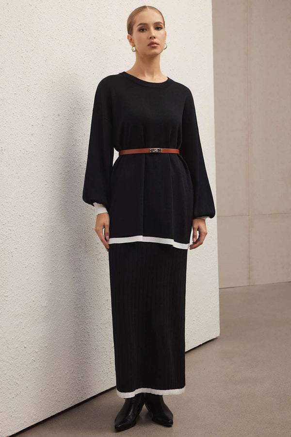 Faye - Gebreide set met top en rok