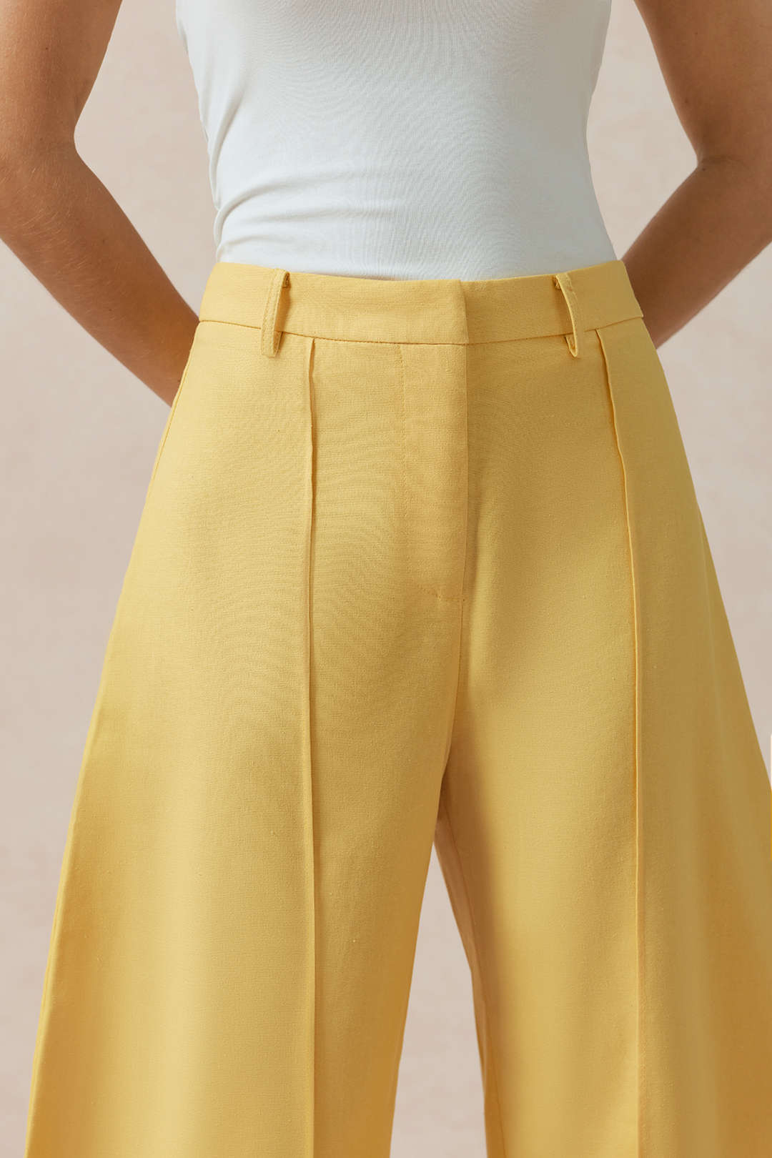 Margot - Effen broek met wijde pijpen