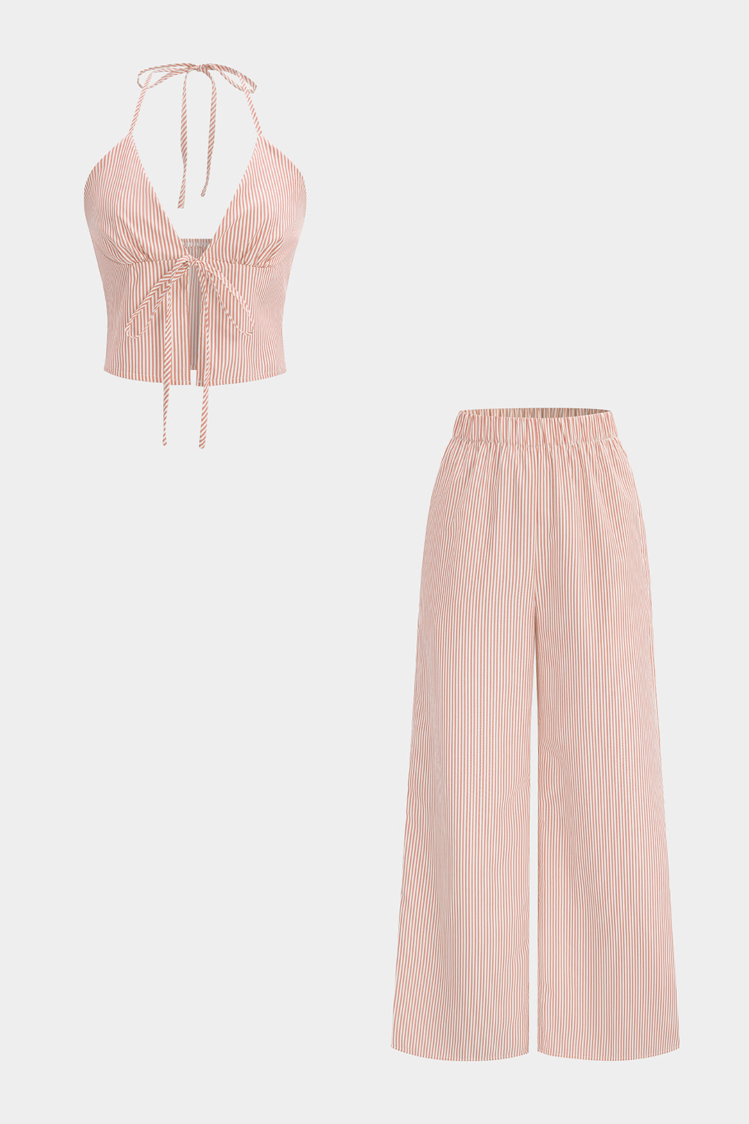 Jade - Gestreepte set met top en broek