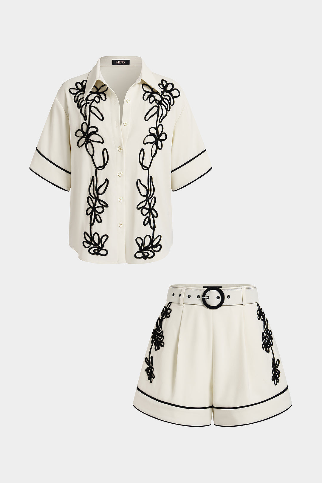 Kaja - Set met blouse en short