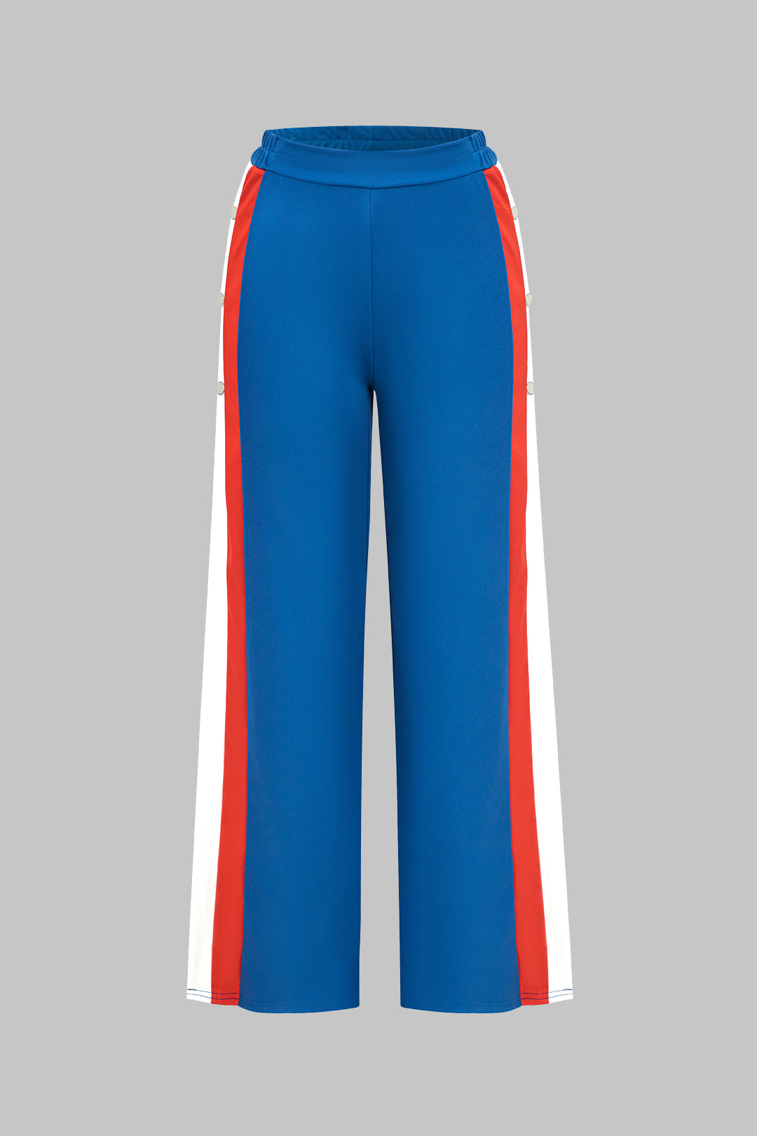 Colorblock pantalon met wijde pijpen