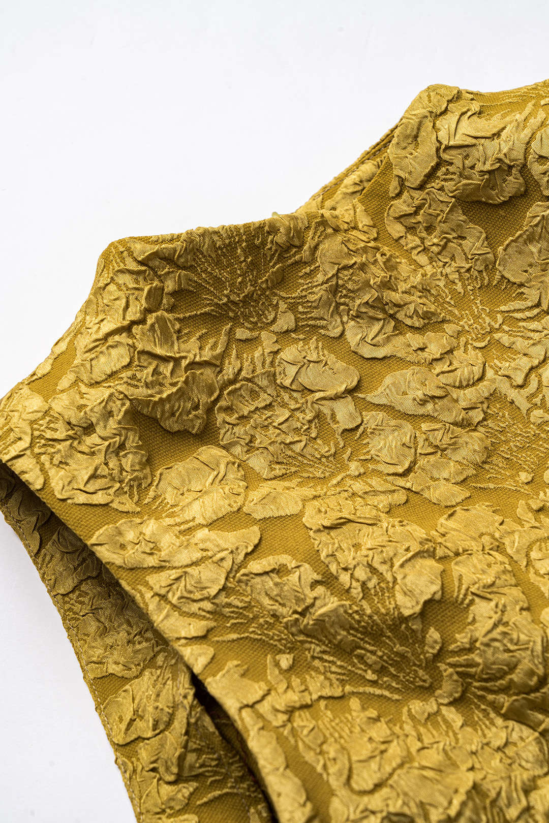 Alma - Jacquard mouwloze minijurk met ruches