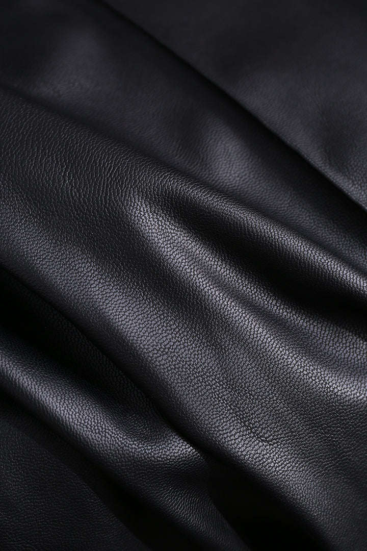 Faux Leather Straight-Leg Pants