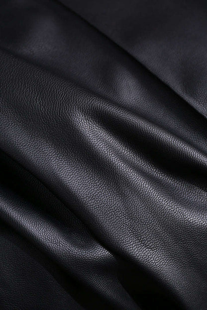Faux Leather Straight-Leg Pants