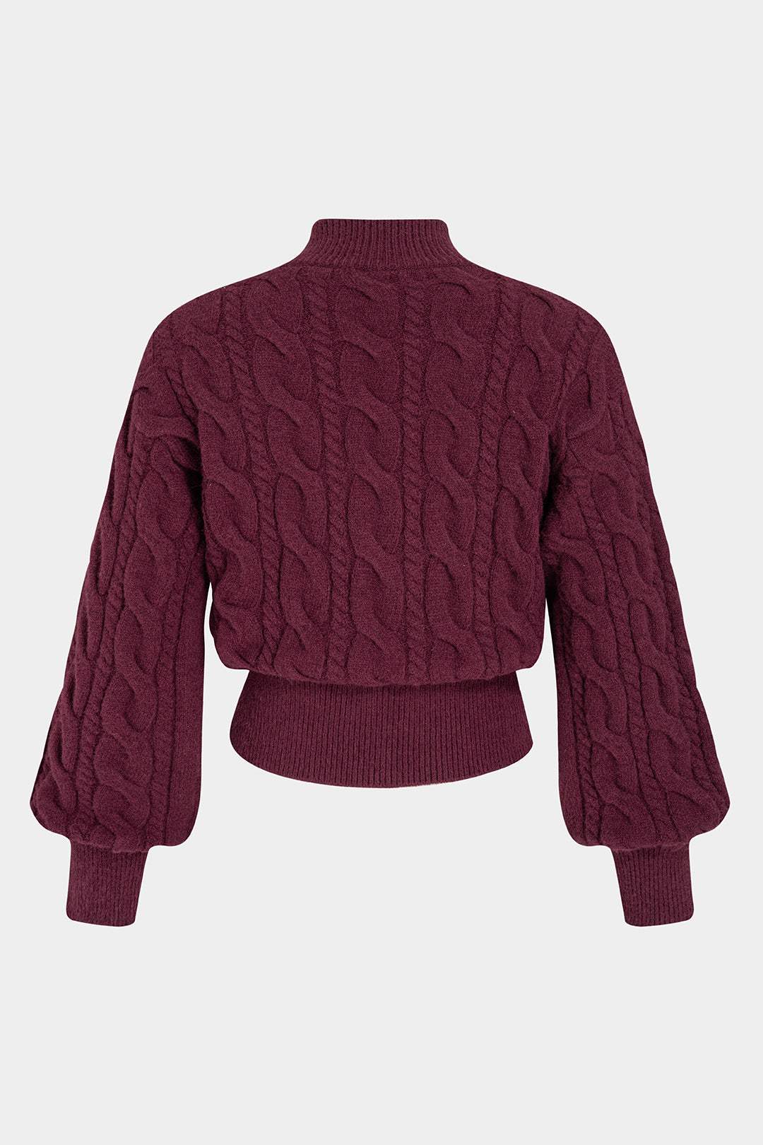 Gebreide metallic top met uitsnijding en brandenburgsluiting