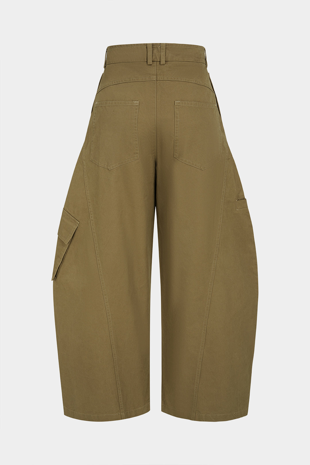 Broek met zakken en wijde pijpen