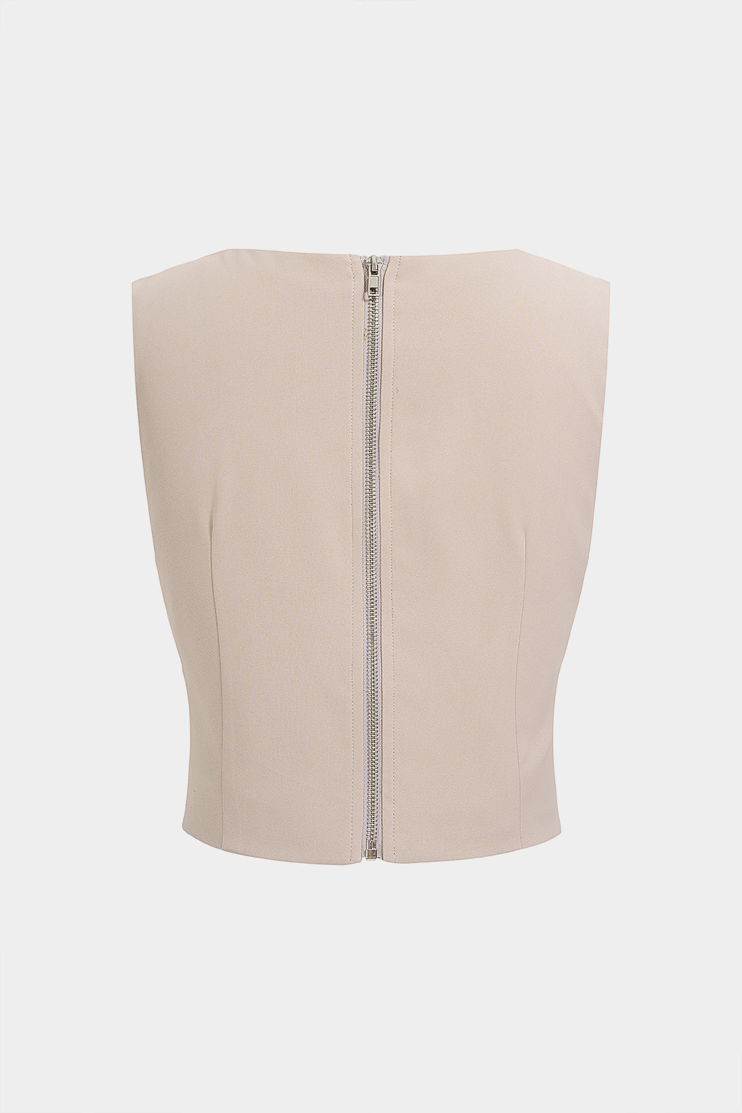 Effen tanktop met rits