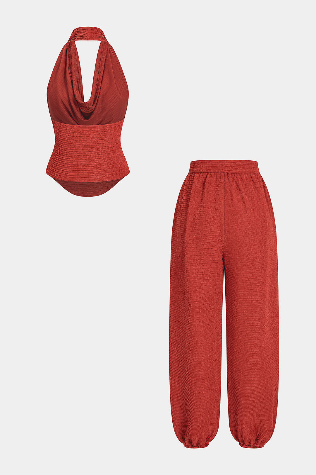 Gestructureerde set met tanktop en broek