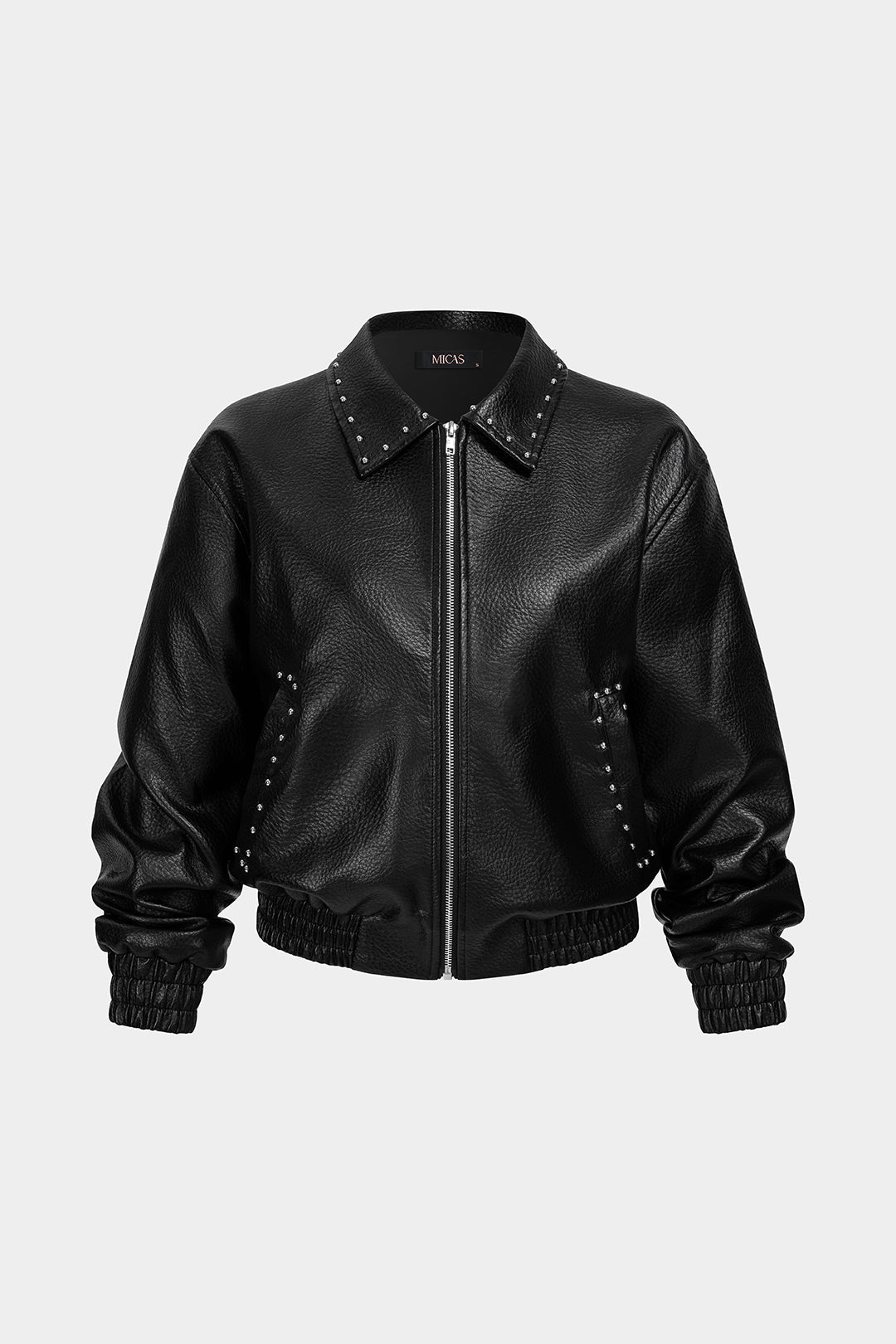 Leren-look jasje met studs