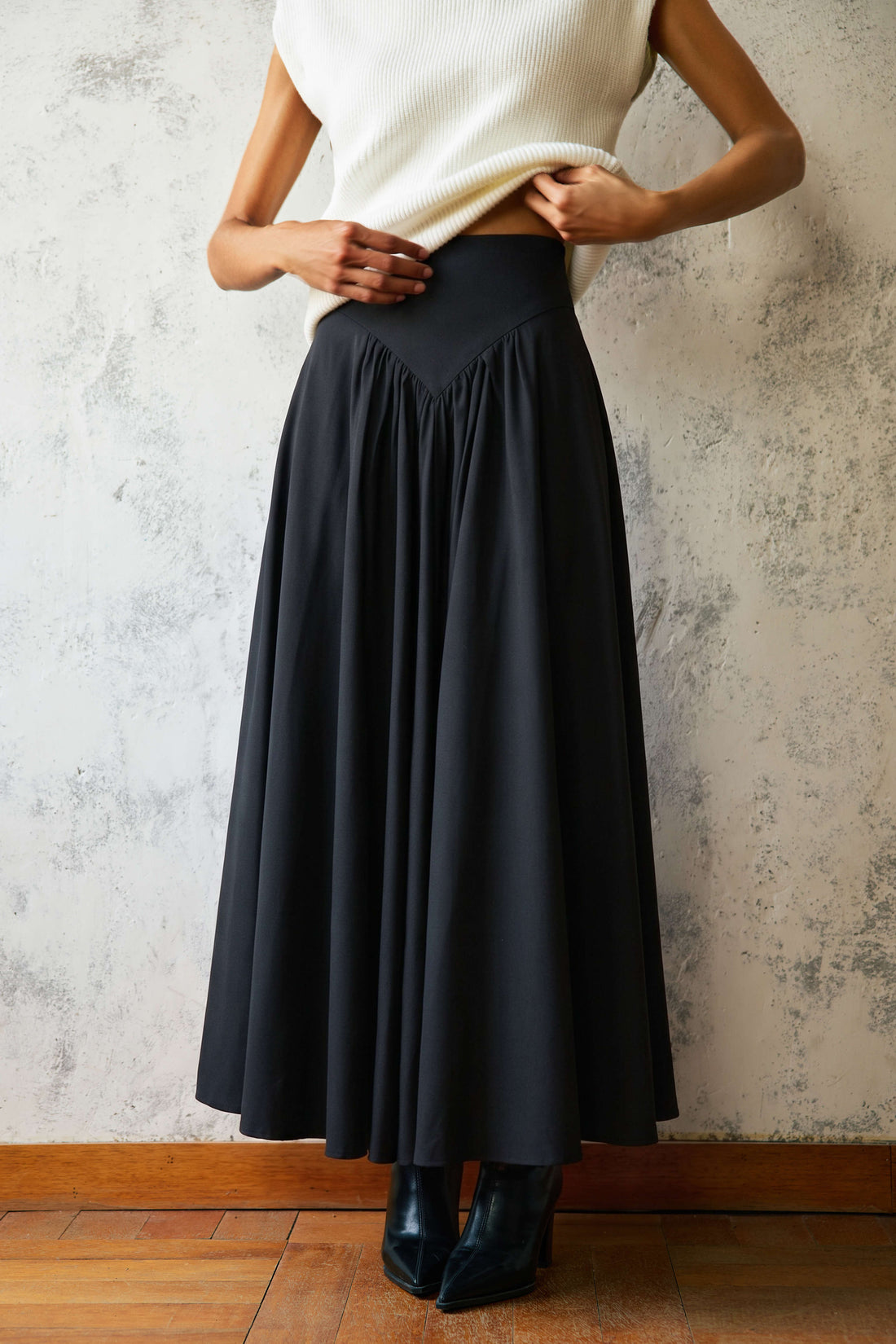 Merel - Rok met hoge taille en ruches