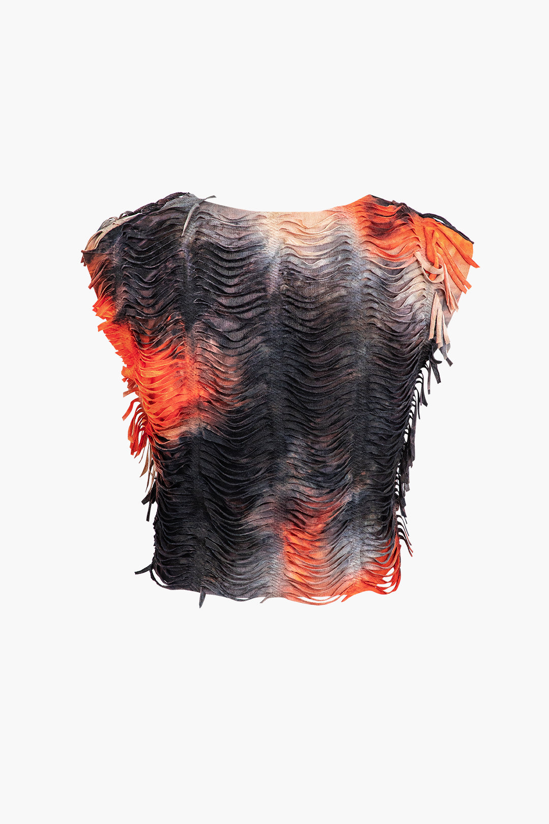 Used-look set met croptop en maxirok