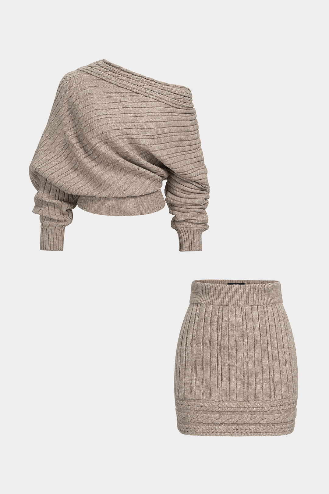 Amira - Gebreide set met top en minirok