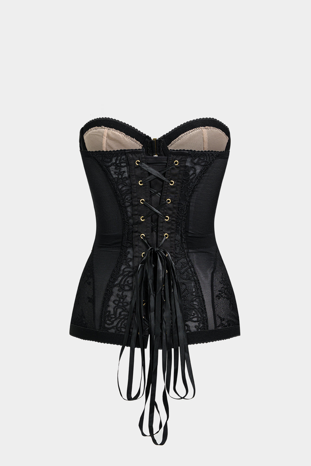 Strapless top met kant