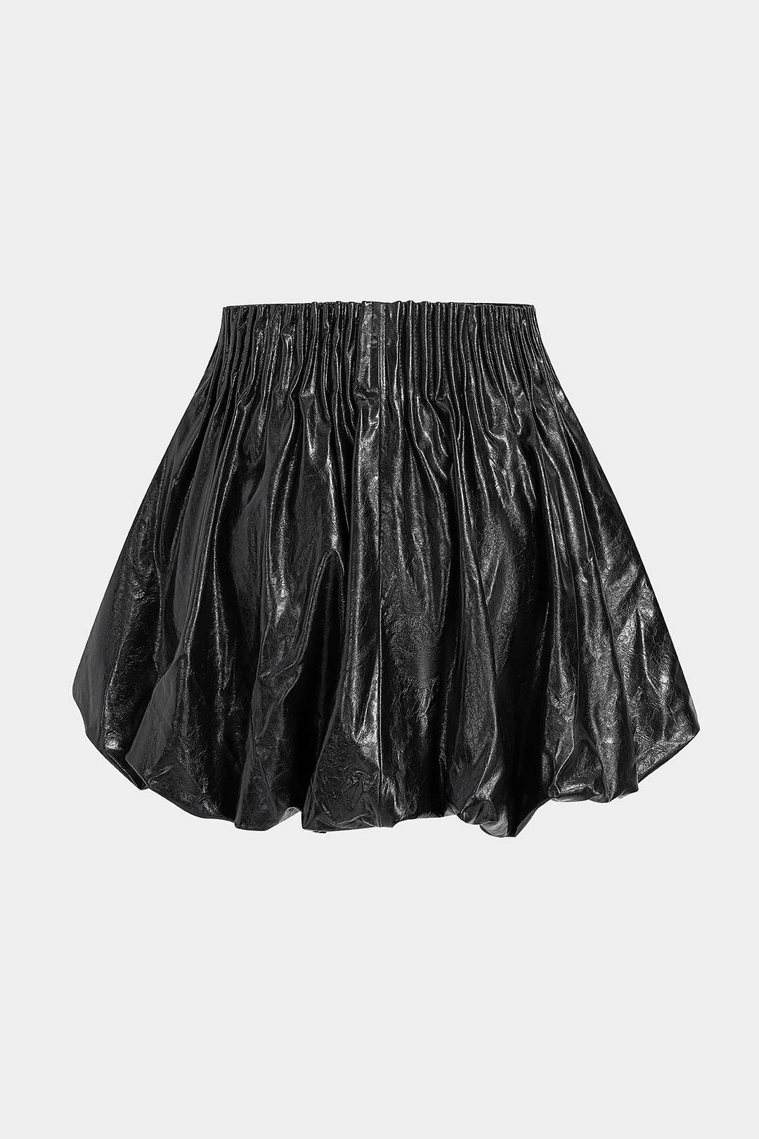 Zara - Leren-look minirok met ruches