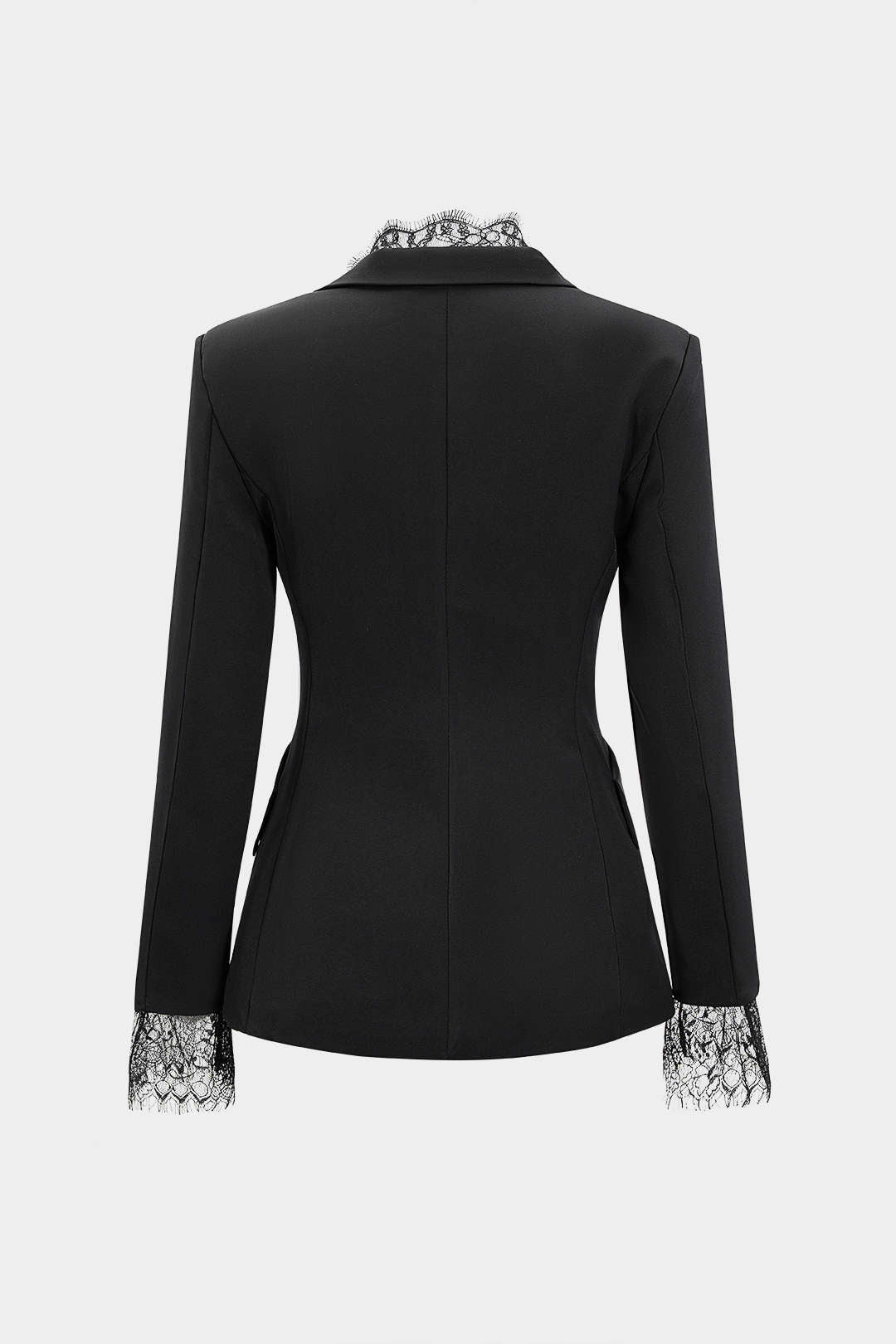 Blazer met kanten rand en reverskraag