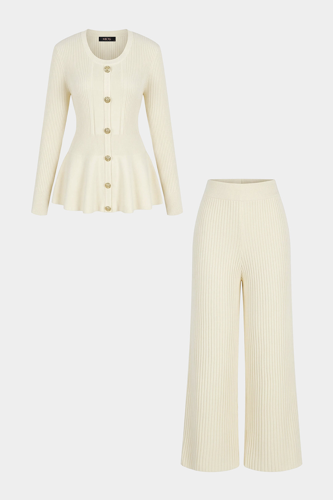 Merel - Gebreide set met top en broek