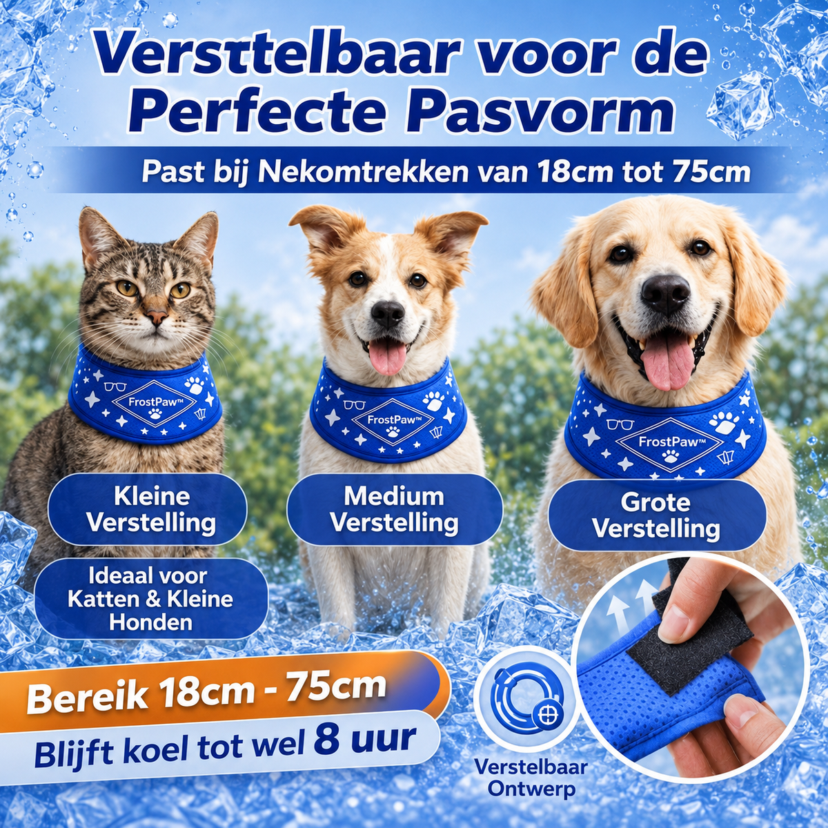 FrostPaw™ Cooling Collar & Cooling Scarf for Dogs and Cats