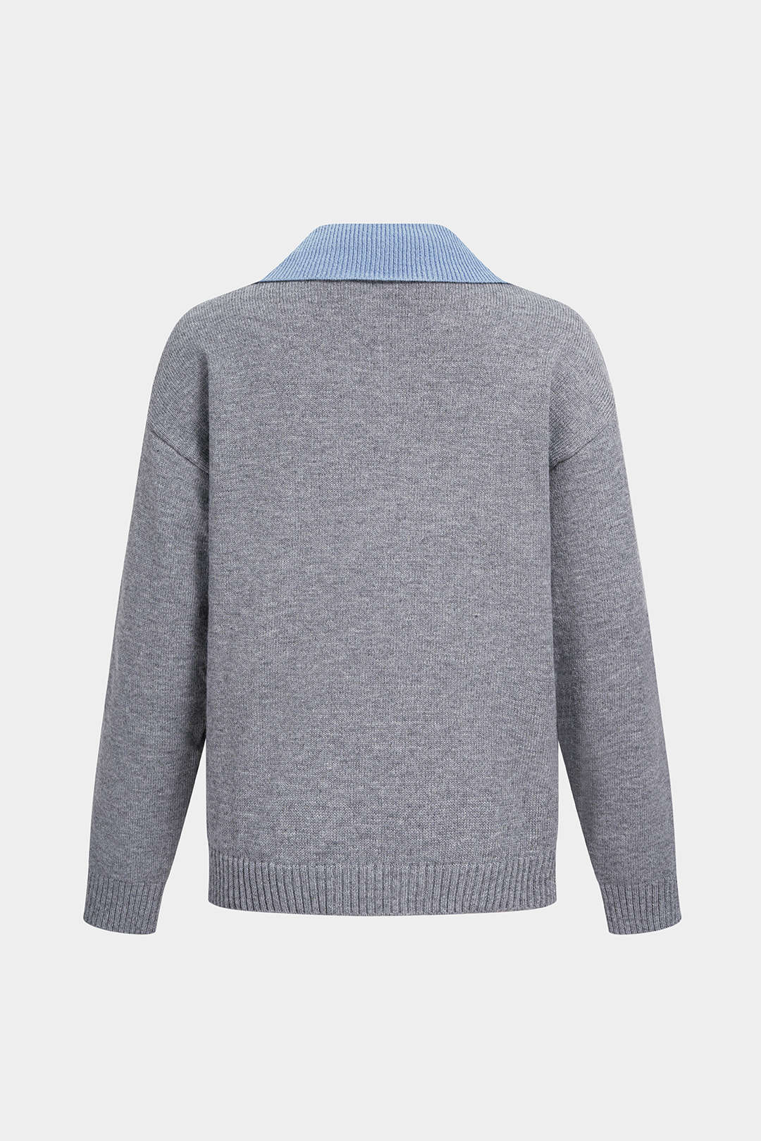 Zara - Gebreide top met kraag en lange mouwen